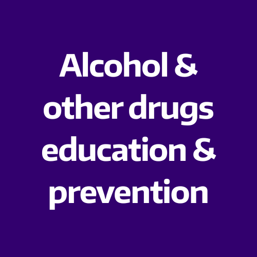 Alcohol and other drugs button icon