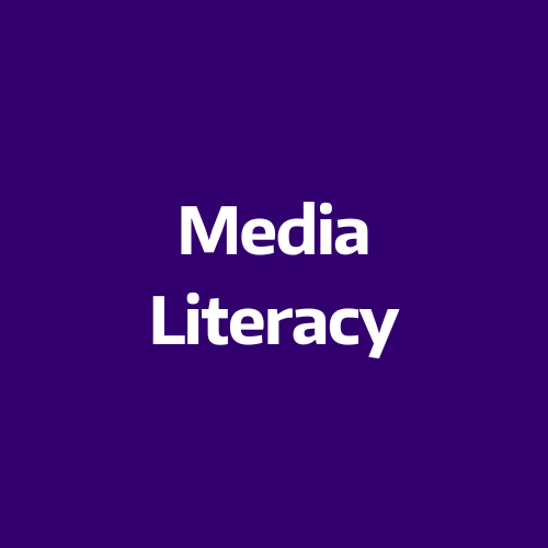 Media literacy button icon