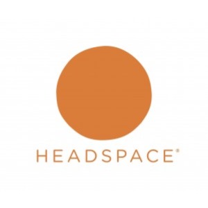 The Headspace logo, which is an orange circle above the word "Headspace."