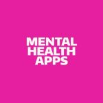 A pink box with text that reads: mental health apps