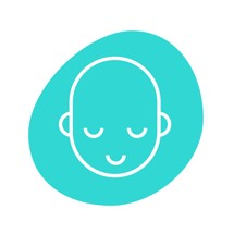 App icon: Blue oval with a baby's smiling head.
