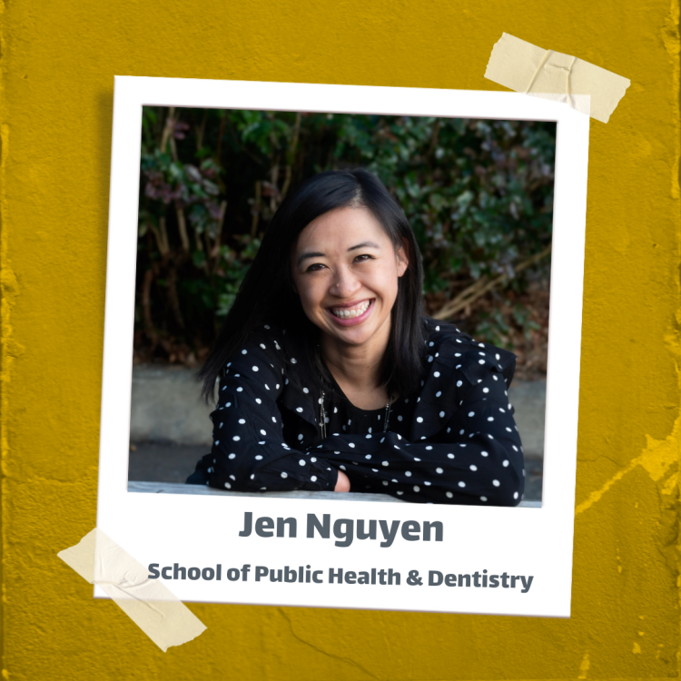 Image of Jen Nguyen - wearing long sleeve and polka dot