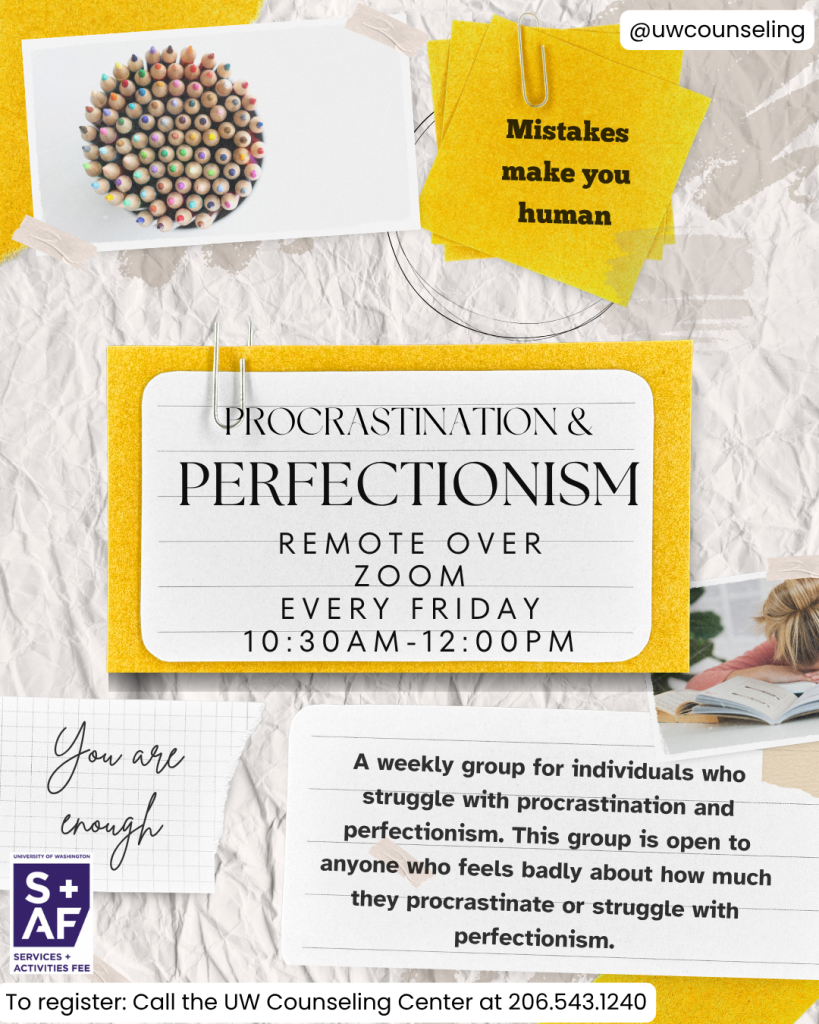 Procrastination and Perfectionism Group Flyer
